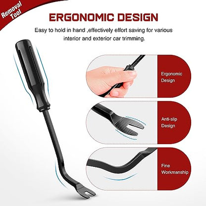 Nilight 8PCS Auto Trim Removal Tool Kit No-Scratch - color: Black, size: 8Pcs