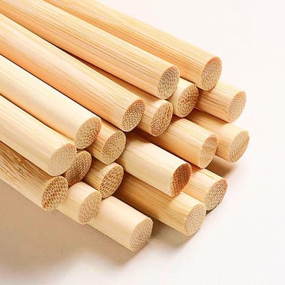 Dtmasao 1/4 x 36 Inch 25 PCS Dowel Rods Wood Sticks Wooden Dowel Rods - Unfinished Bamboo Sticks - for Crafts and DIYers - size: 1/4 x 36 Inch