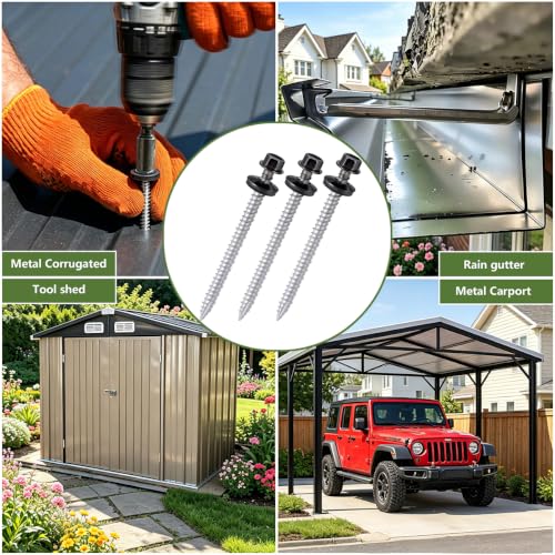 150Pcs Metal Roofing Screws #10x2-1/2 Waterproof Screws for Roof Repair - size: #10x2-1/2"