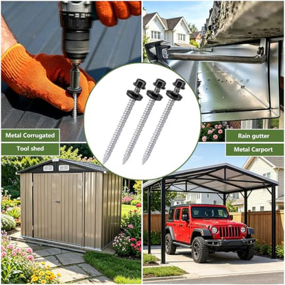 150Pcs Metal Roofing Screws #10x2-1/2 Waterproof Screws for Roof Repair - size: #10x2-1/2"