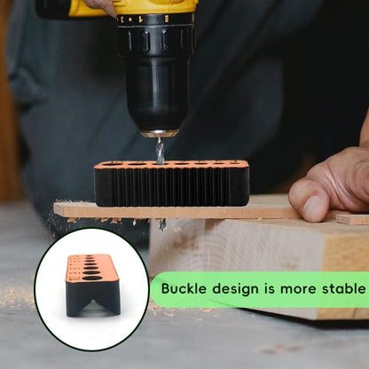 Drill Bit Guide, Simple Portable Reusable Plastic Metric Precision Tool for Woodworking, Yellow
