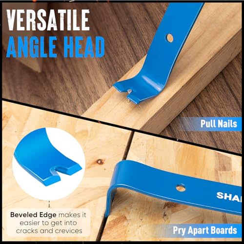 SHALL 3-Piece Mini Flat Pry Bar Set, 5-1/4", 7-1/4", 9-1/4" Small Pry Bars