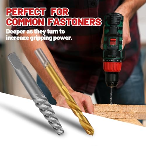 18Pcs Screw Extractor and Left Hand Drill Bit Set - size: Upgarded Kit-18PCS