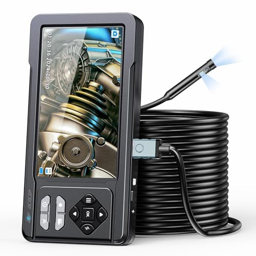 Dual Lens 5" IPS Endoscope Camera with Lights, 1080P Borescope Camera - size: 5" Dual Lens Endoscope