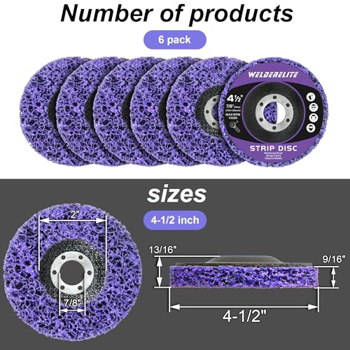 6-Pack Paint Stripper Discs for Angle Grinder 4-1/2 Inch Rust Removal Metal Grinding Quick Stripping Wheel Replacement - style: 4-1/2 in - 6 pk