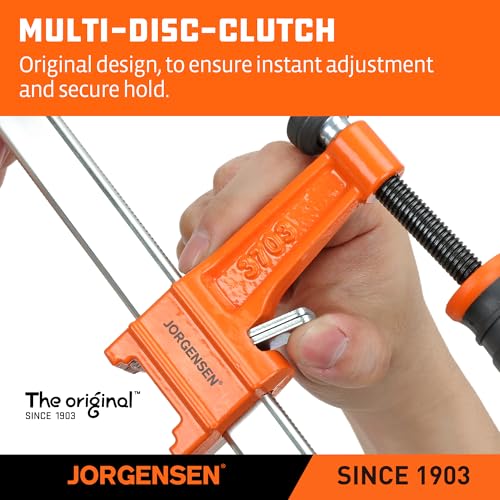 Jorgensen 18" Medium-Duty Steel Bar Clamp Set, 600 lbs Load Limit, 2-Pack - size: 18 Inch Medium Duty