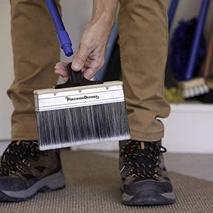 Precision Defined 7-Inch Limewash Deck Stain Brush with Extension Pole