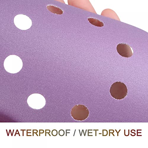 uxcell 10Pcs 5-Inch Purple Sanding Discs 320 Grits 8 Hole Hook and Loop Professional Aluminum Oxide Sand Paper Wet Dry Polish for Wood Metal Paint Finish - style: 320 Grit