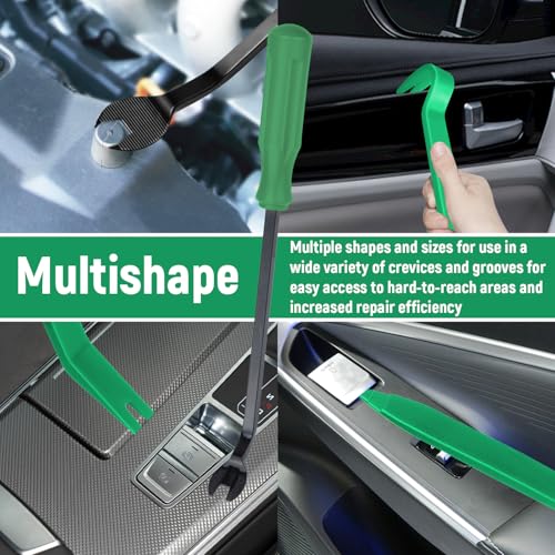 BFXM 5PCS Auto Trim Removal Tool kit,Clip Pry Tools Kit No Scratch Plastic - color: green