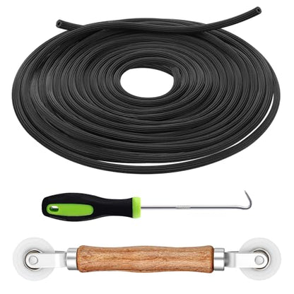 MEWTOGO 3 in 1 Screen Repair Kit, Window Screen Replacement Tools - size: 0.14in x 32.8ft