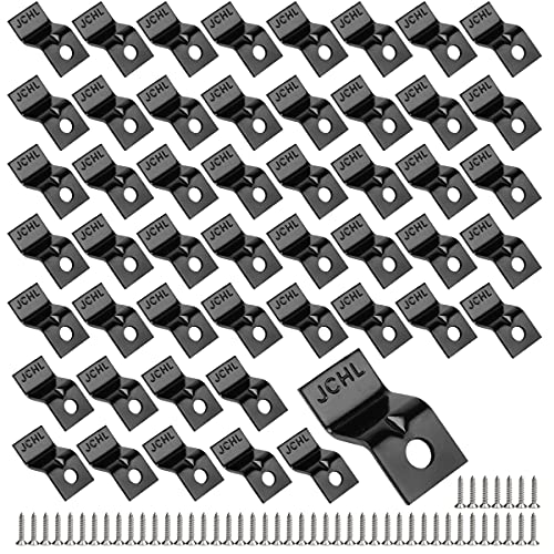 Table Desk Top Fasteners with Screws Black Heavy Duty Z Table Top Connectors Table Clips/Table Top Brackets, Set of 50 Packs (Include 50 Clips and 50 Screws) 50-Black - color: 50-Packs