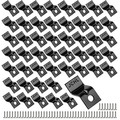 Table Desk Top Fasteners with Screws Black Heavy Duty Z Table Top Connectors Table Clips/Table Top Brackets, Set of 50 Packs (Include 50 Clips and 50 Screws) 50-Black - color: 50-Packs