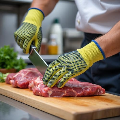 G & F Products unisex adult Latex cut resistant work gloves, Yellow, X-Large US - size: 1 Count (Pack of 1)