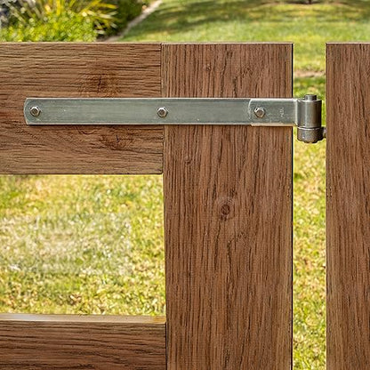 National Hardware N131-102 Strap Hinge, Zinc Plated, for Swing Doors - size: 8 Inch