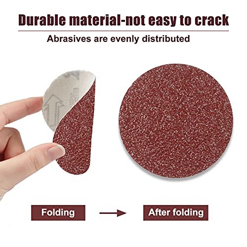 SPEEDWOX 50pcs Sanding Discs 4 Inches Sandpaper 40 Grit Hook and Loop Sanding Discs for Drill Grinder Rotary Tools No Hole - size: 40 Grit
