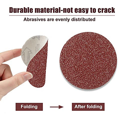 SPEEDWOX 50pcs Sanding Discs 4 Inches Sandpaper 40 Grit Hook and Loop Sanding Discs for Drill Grinder Rotary Tools No Hole - size: 40 Grit