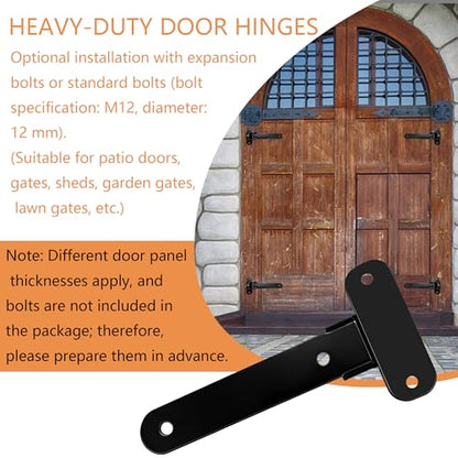 Heavy Duty Gate Hinges-2 Pack 180° Opening Angle, Weld-On or Bolt-On