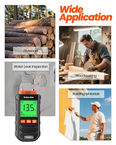 Pin-Type Wood Moisture Meter for Firewood & Lumber