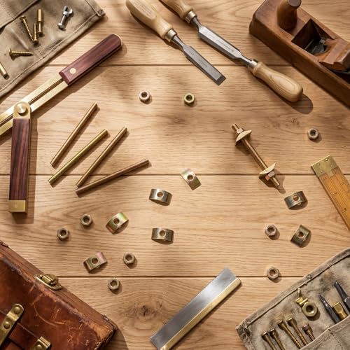 Tandefio 12 Sets Bed Frame Hardware Connectors Bolts Nuts, Double Ended - style: Double Ended