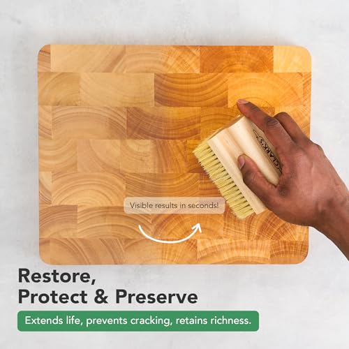 CLARK'S Cutting Board Oil & Wax Brush with Maple Wood Handle - Large - size: Large