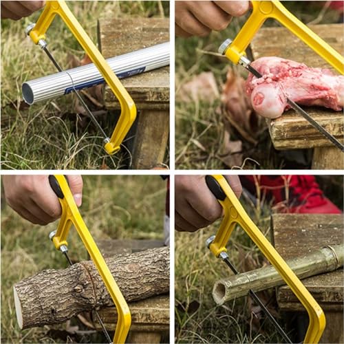 Hanpex 6inch Mini Hacksaw Frame - 150mm Extra Fine Cut Junior Hack Saw with Bi-Metal Blade for Metal and Wood - style: Mini Hacksaw