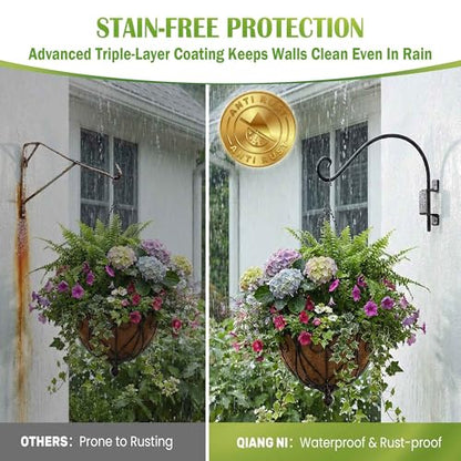 AJART Swivel Plant Hangers Outdoor: 16"/2Pcs Heavy Duty Wall Mount Bracket - color: A-2PCS, size: 16 Inch