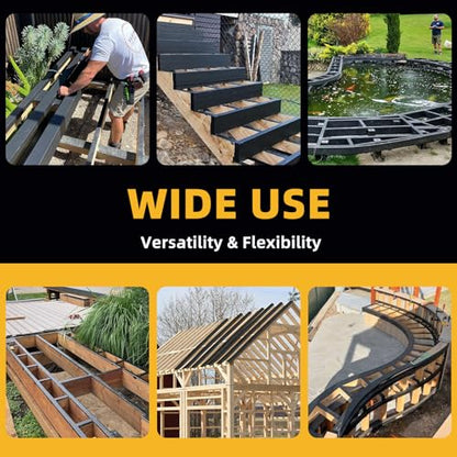 12 Pack Joist Tape for Decking 1-5/8" x 50' Weather-Resistant Butyl Joist Tape, Self Adhesive Deck Flashing Tape for Wood Decks Beams Roof, 1-5/8 inch x 50 feet - size: 1-5/8" x 50'