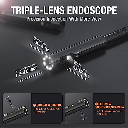 Teslong NTS700 Triple Lens Borescope with 7" 720P IPS Screen