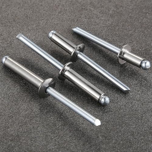 Wensilon (250Pcs) 1/8"x1/2" stainless steel blind pro Rivets,Steel handle and stainless steel mandrel - color: Stainless Steel, size: 1/8"x1/2"
