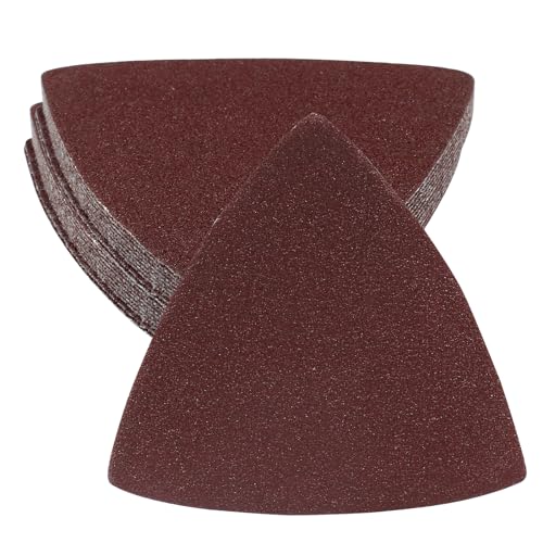 100 Pcs Triangle Sanding Pads, 80mm, 120 Grit - size: 120 Grit