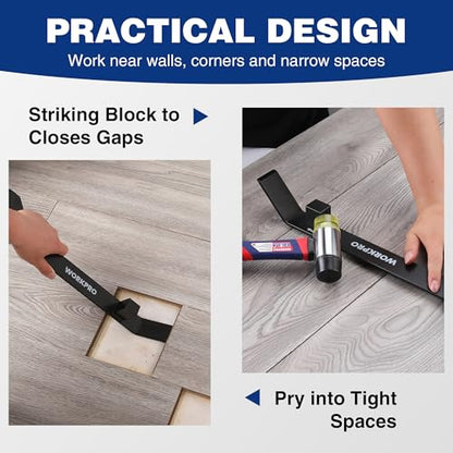 WORKPRO 17'' Heavy Duty Pull and Pry Bar, Flooring Installation Tool