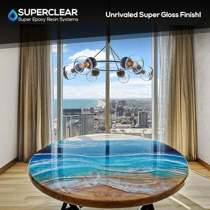 Superclear Table Top Epoxy Resin 2 Gallon Cup Kit, Crystal Clear 1:1 Coat - size: 2 gallons