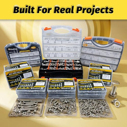 15 Sets 1/4-20x3-1/4 Bolt and Nut Set, Flat & Lock Washers Included,60PCS - size: 1/4-20x3-1/4" 15sets