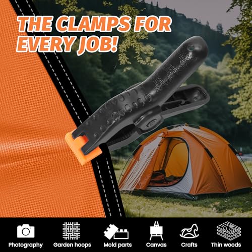 ECY 4.5" Spring Clamps, Heavy Duty Plastic Clamps, 10 Pack - size: 10 Pack,4.5inch