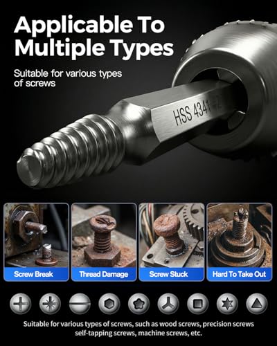 Gifts for Men, Damaged Screw Extractor Set - Xmas Stocking Stuffers for Him
