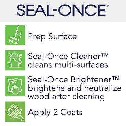 Seal-Once All Wood Brightener Powder, Rejuvenates and Restores Wood, 1 lb