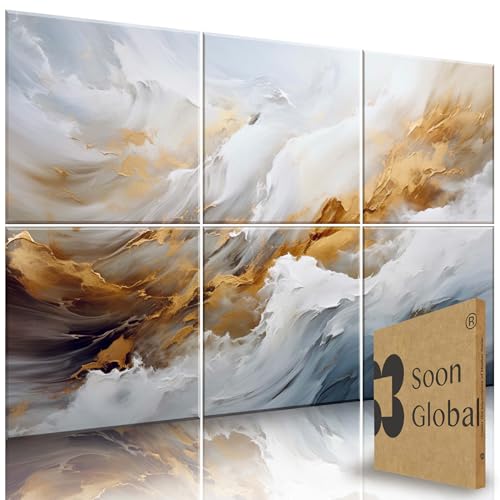 Soon Global Acoustic Wall Panels, Art Acoustic Panels, Whispers of Serenity - color: Whispers of Serenity, size: 72 X 48 Inches