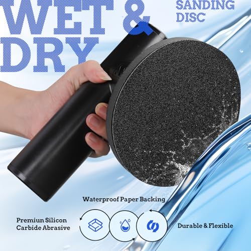 6 Inch Sanding Discs 400 Grit Random Orbit Sander Sandpaper - style: No Hole-Black