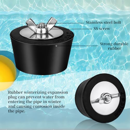 2 PCS Swimming Pool Winterizing PVC/Steel Pipe Expansion Pipe Plug 2.5 inch - size: 2.5 inch