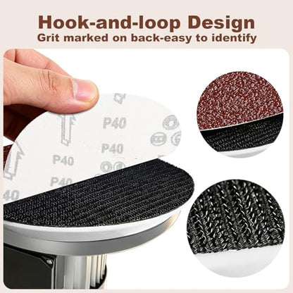 30Pcs 10 Inch Hook and Loop Sanding Discs, Sandpaper Pads for Bench Sander - style: 10 Inch Mix30PCS
