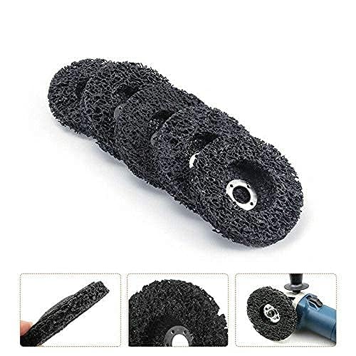 SIGNI 5 Pack 4-1/2" x 7/8" Poly Strip Discs Stripping Wheel for Angle Grinder -Remove Paint, Rust and Clean Welds Oxidation (5 Pack-Black) - color: 5 PACK-BLACK