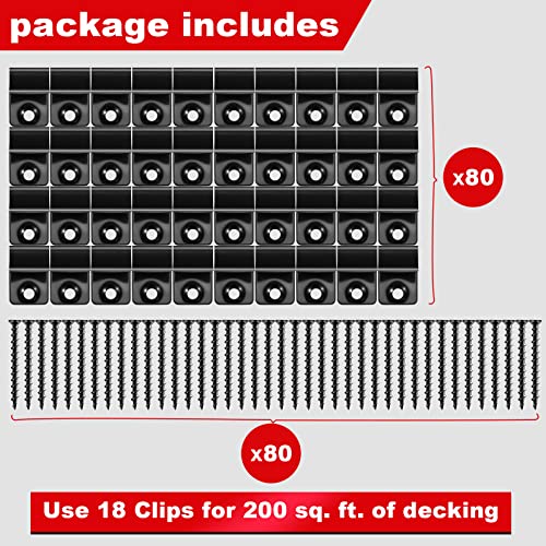 Dunzy 80 Pack 304 Stainless Steel Start Clips, Hidden Deck Starter Clips