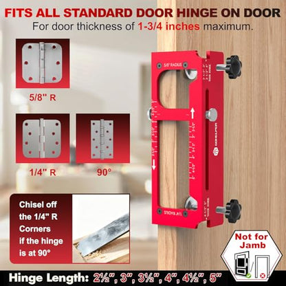 Door Hinge Jig, Door Hinge Template Kit for Router, Door Lock, Latch Kit - style: With Plastic Door Lock and Latch Kit