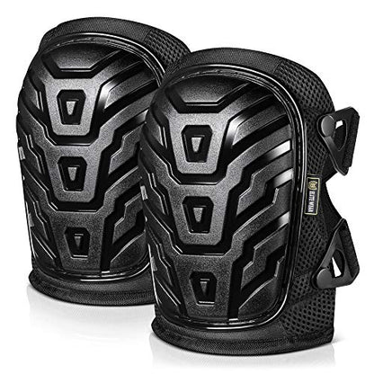 Elite Wear Heavy Duty Protective Knee Pads, Thick Foam & Gel Cushion