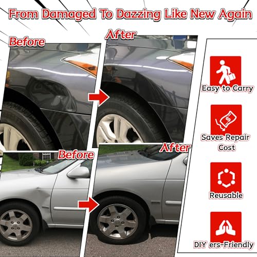 Dent Remover Tool for Car with 100W Glue Gun & Reflector Board Kit, Slide Hammer, Bridge Puller, Mini Suction Cup Dent Puller, Stainless Steel, Alloy, for Motorcycle, Washing Machine, Fridges - size: Paintless Dent Repair Kit-A