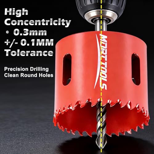 1"(25MM) Bi-Metal M42 Hole Saw with 8% Cobalt– Deep Cut 2" Depth HSS Hole Cutter for Wood, Plastic, Drywall, Metal Sheet & Hardened Stainless Steel(Without Arbor) - size: M42 1 in