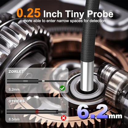 360° Articulating Borescope, 5" Monitor & 4-Way Joystick - size: 5.0 FT