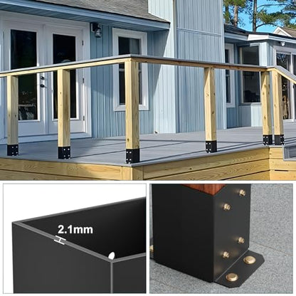 4x4 Post Base 20 Pcs, Deck Post Base,Heavy Duty Post Anchor Brackets - size: 4x4, style: 20pcs