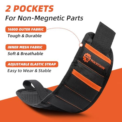 20-Magnet Tool Wristband for Holding Screws, Nails and Drill Bits, Comfortable & Heavy Duty, Great Gift Idea for Husband, Dad, Handyman, Carpenter or Woodworker