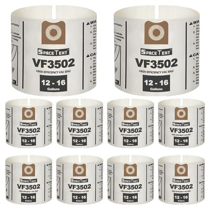 SpaceTent 10 Pack VF3502 Size A High Efficiency Heavy Duty Dust Filter Bags - size: 10PK, style: Heavy Duty